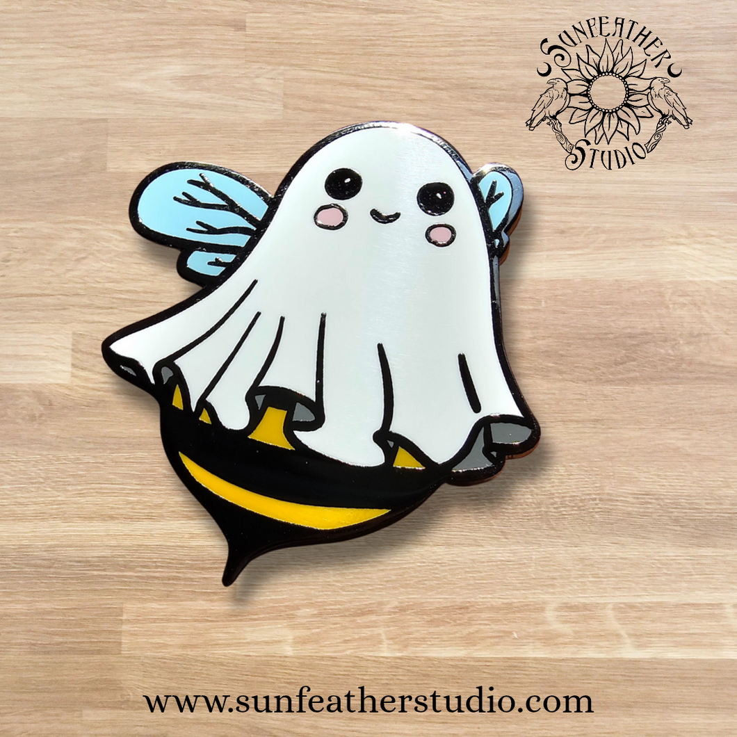 Boo Bee Enamel Pin