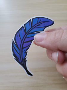Feather - Indigo Sticker