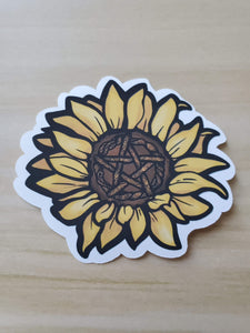 Sunflower Pentacle Sticker