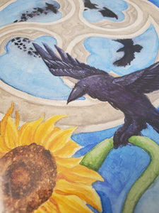 Crow window - Original Painting