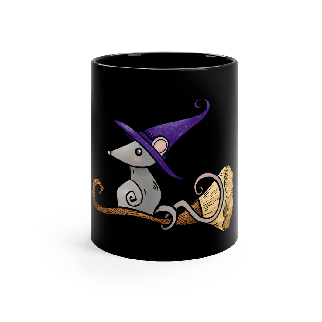 Mouse Witch - 11oz Black Mug