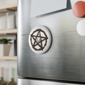 Rooted Pentacle - Button Magnet, Round (1 & 10 pcs)