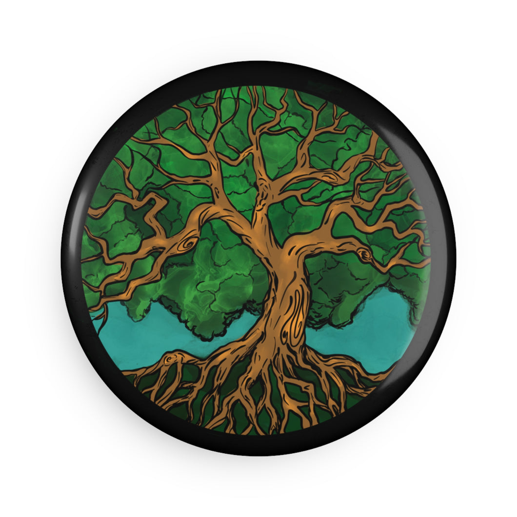 Tree of life - Button Magnet, Round (1 & 10 pcs)