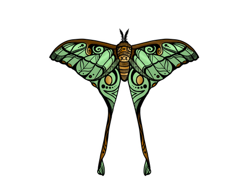 Spirit of the Luna Moth Sticker
