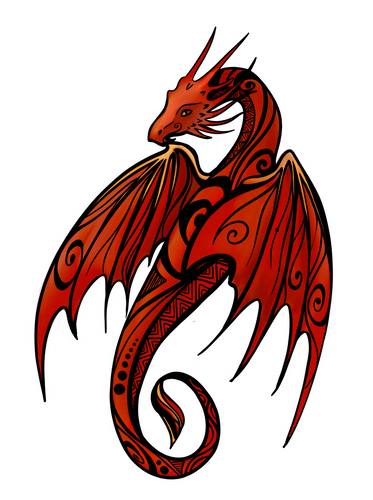 Spirit of the Dragon Sticker (Red)