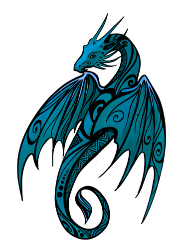 Spirit of the Dragon Sticker (Teal)