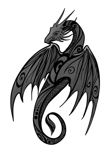 Spirit of the Dragon Sticker (Black)