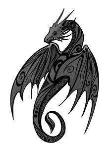Spirit of the Dragon Sticker (Black)