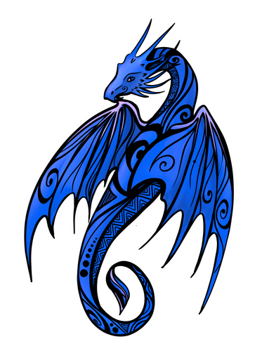 Spirit of the Dragon Sticker (Blue)
