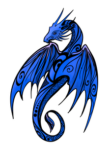 Spirit of the Dragon Sticker (Blue)