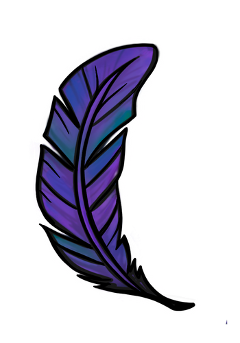 Feather - Indigo Sticker