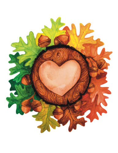 The Heart Wood Sticker