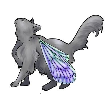 Grey Fae Cat Sticker