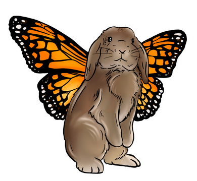 Bunnerfly Sticker