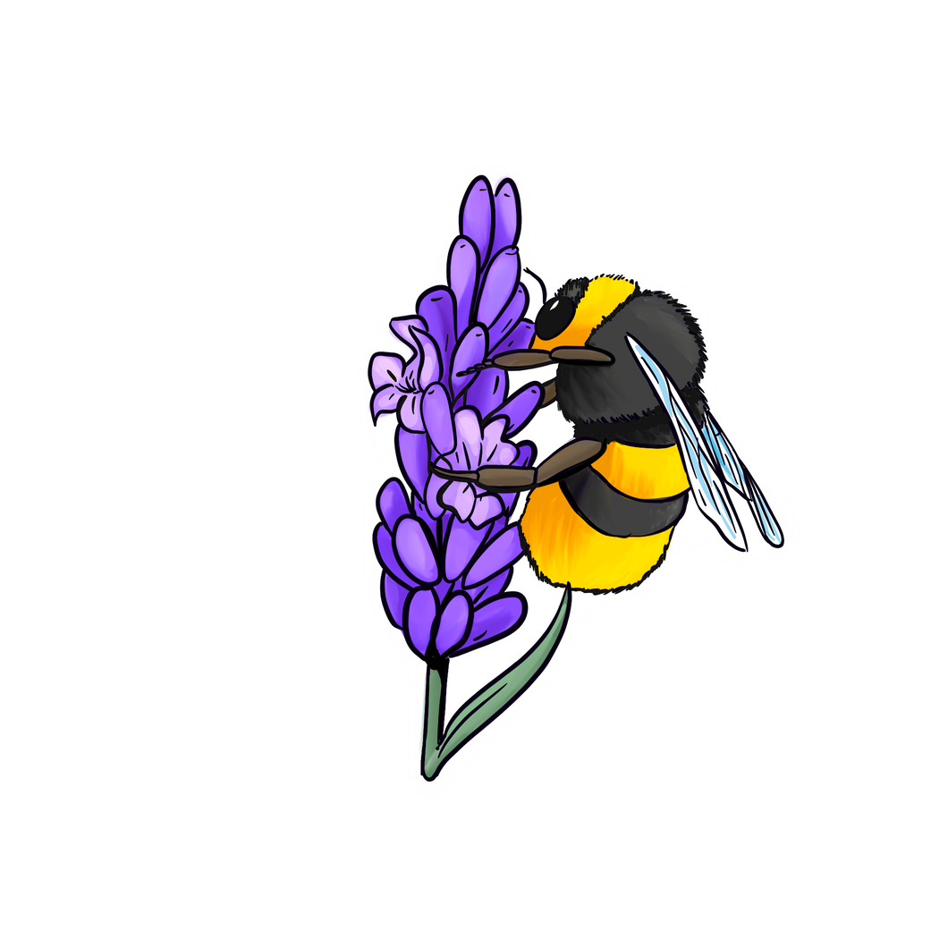 Lavender Bee Sticker