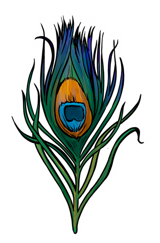 Feather - Peacock sticker