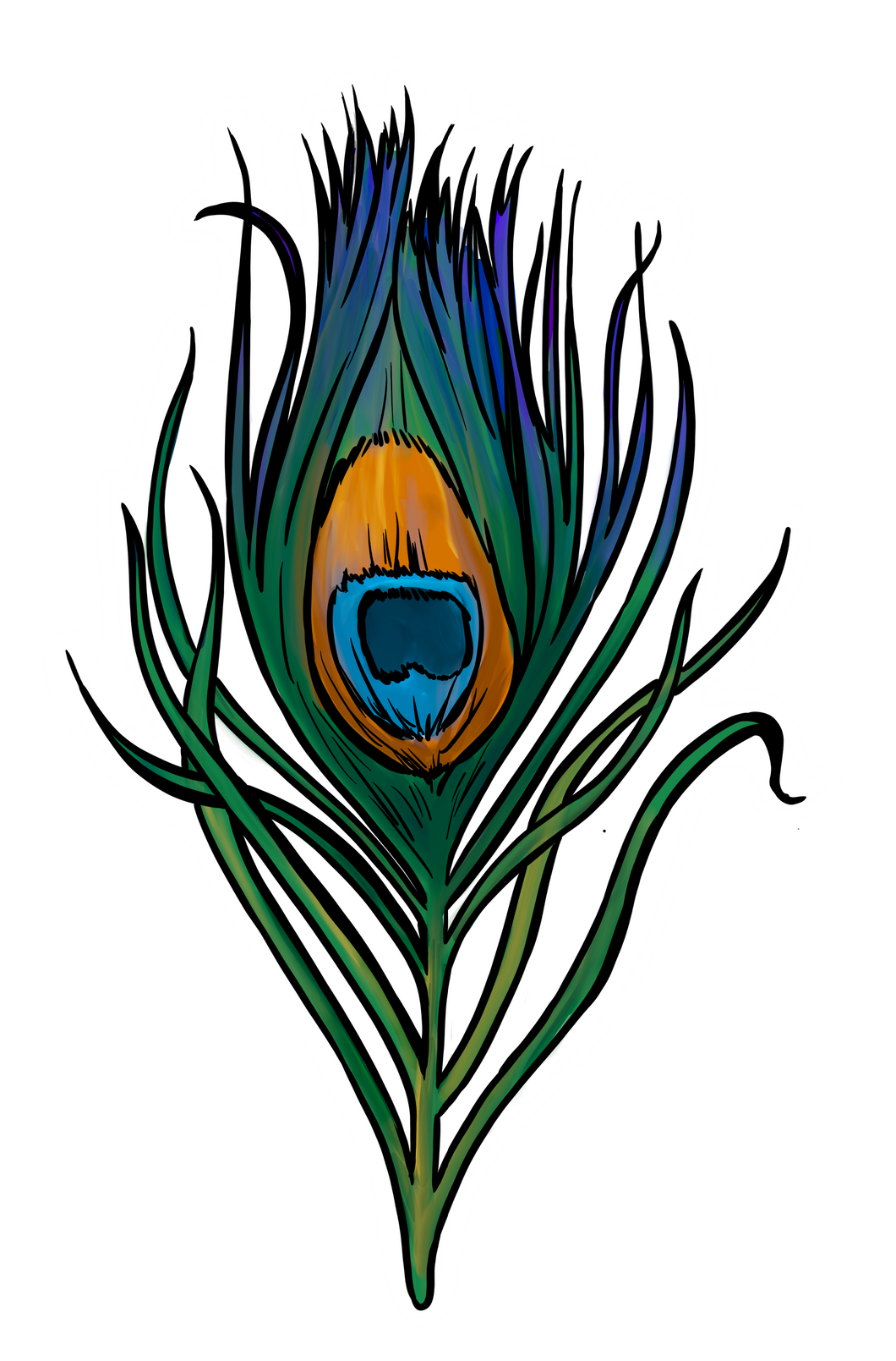 Feather - Peacock sticker