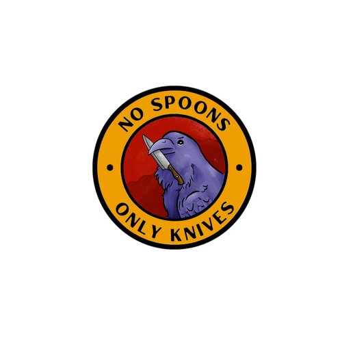 No Spoons, only Knives sticker