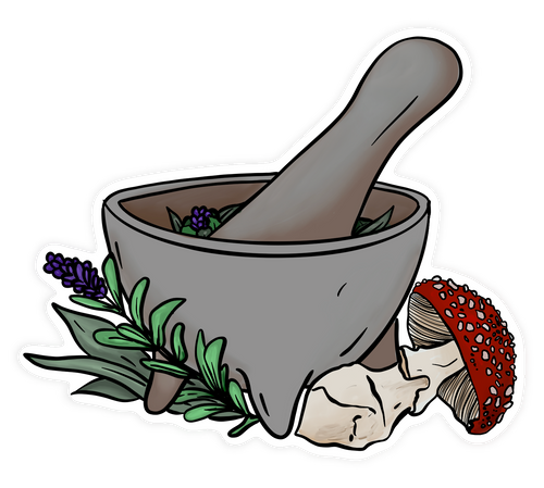 Mortar and Pestle Sticker