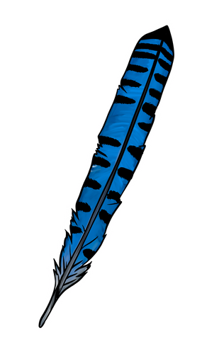 Feather - Blue Jay sticker