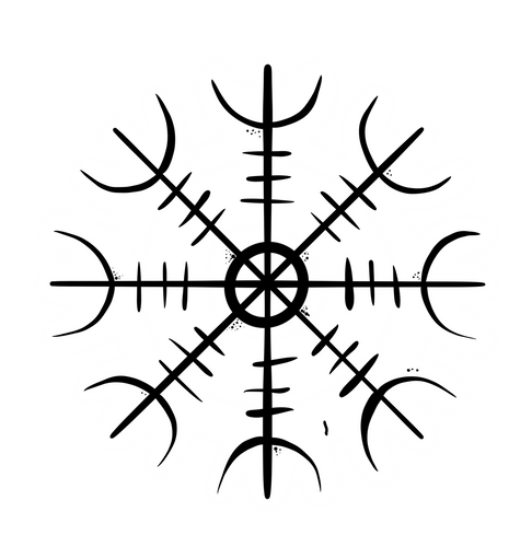 Runes - Helm of Awe Sticker