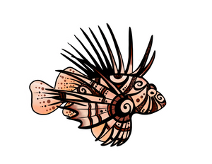 Spirit of the Lionfish Sticker