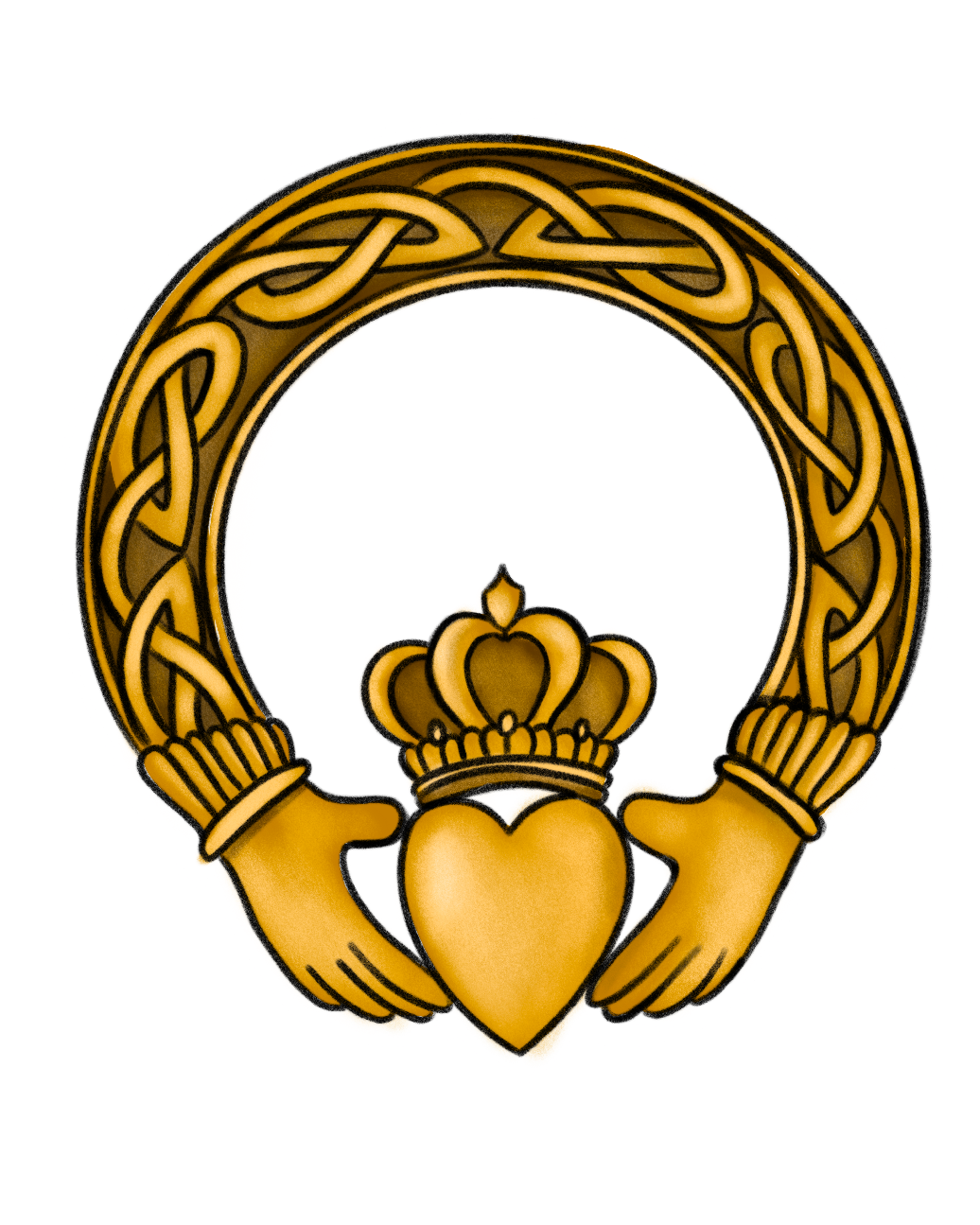 Claddagh sticker – Sunfeather Studio