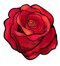 Red Red Rose Sticker