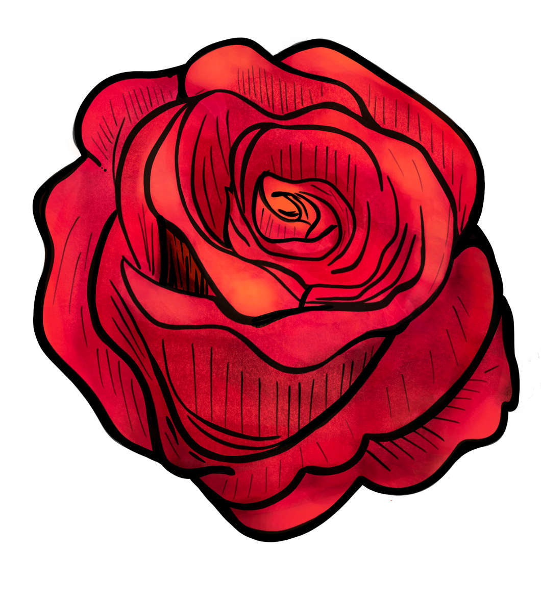 Red Red Rose Sticker