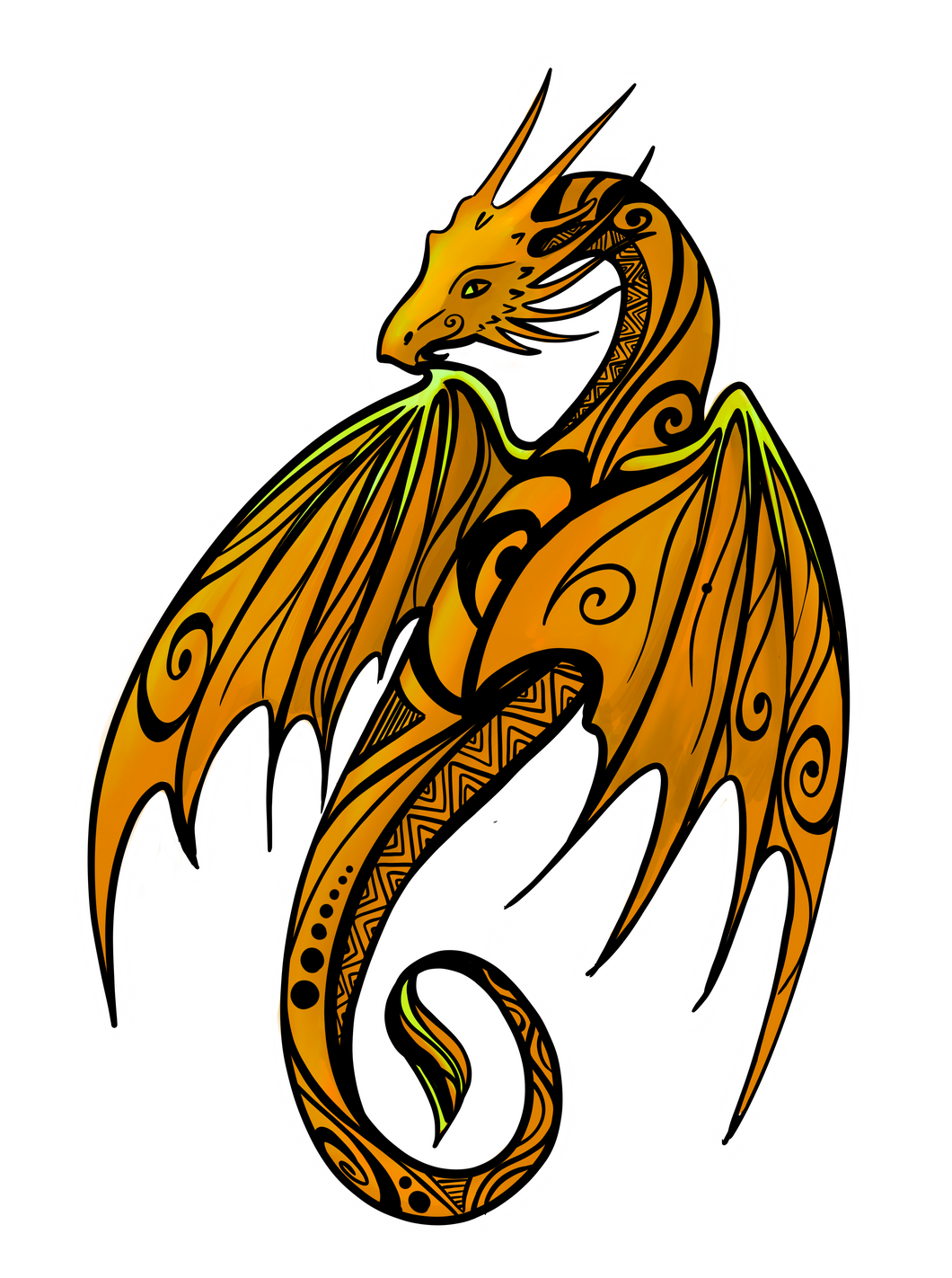 Spirit of the Dragon Sticker (Gold)