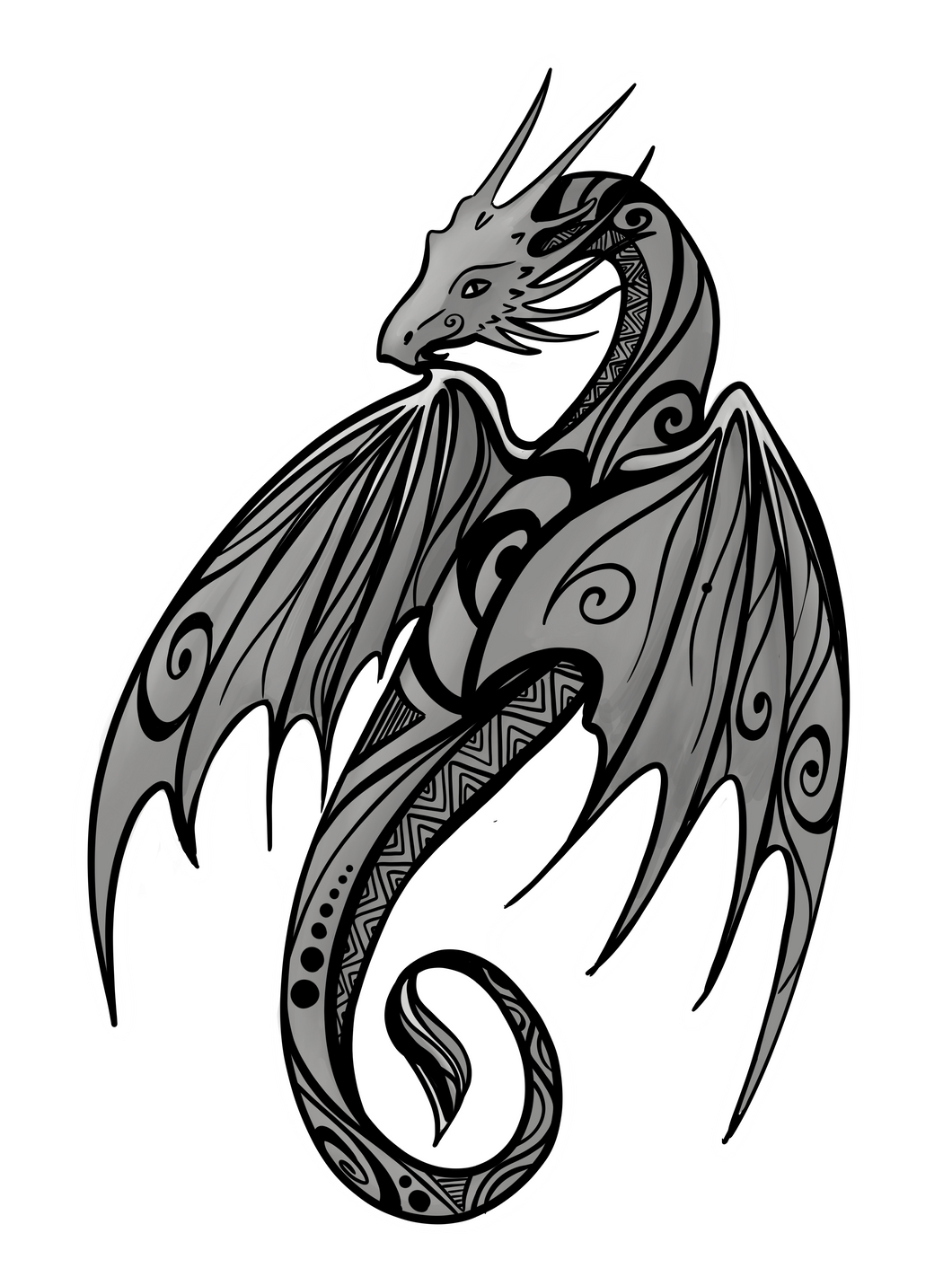 Spirit of the Dragon Sticker (Silver)