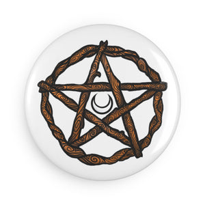 Rooted Pentacle - Button Magnet, Round (1 & 10 pcs)