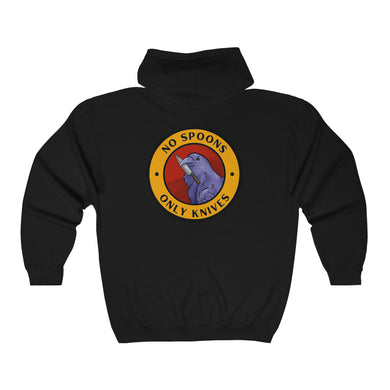 No Spoons, Only Knives - Unisex Heavy Blend Full Zip Hooded Sweatshirt
