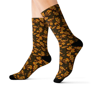 Autumn Oak leaf Socks