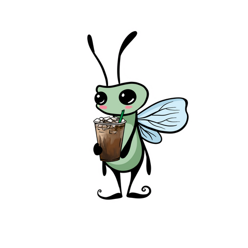 Doodlebug Iced coffee Sticker