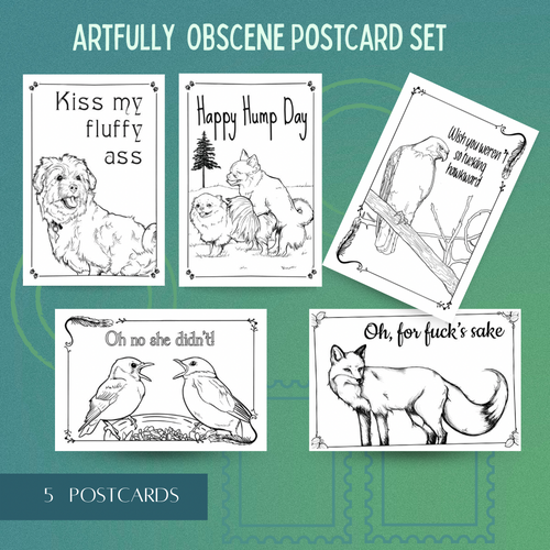 Artfully Obscene - Postcard Set