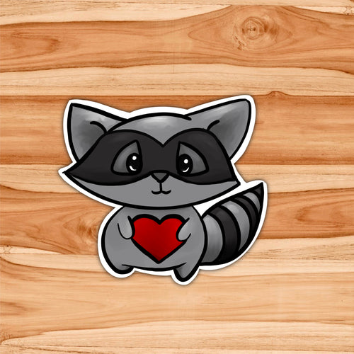 Raccoon Love Sticker