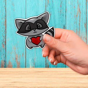 Raccoon Love Sticker